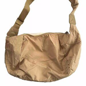 Olives Puffer Hobo Crossbody Nylon Bag EUC Beige